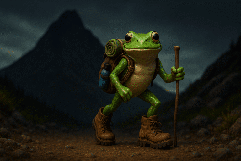 hiking frog