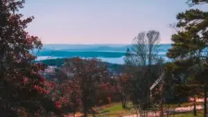 seasonal-marketing-branson-ozarks - Marketing Agency in Branson MO | Smart & Simple Communications - Marketing Agency in Branson MO | Smart & Simple Communications Autumn color over Table Rock Lake and the Ozark hills in Branson, Missouri, at the start of the off-season for local businesses